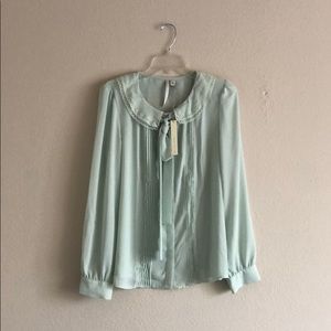 Lace button up